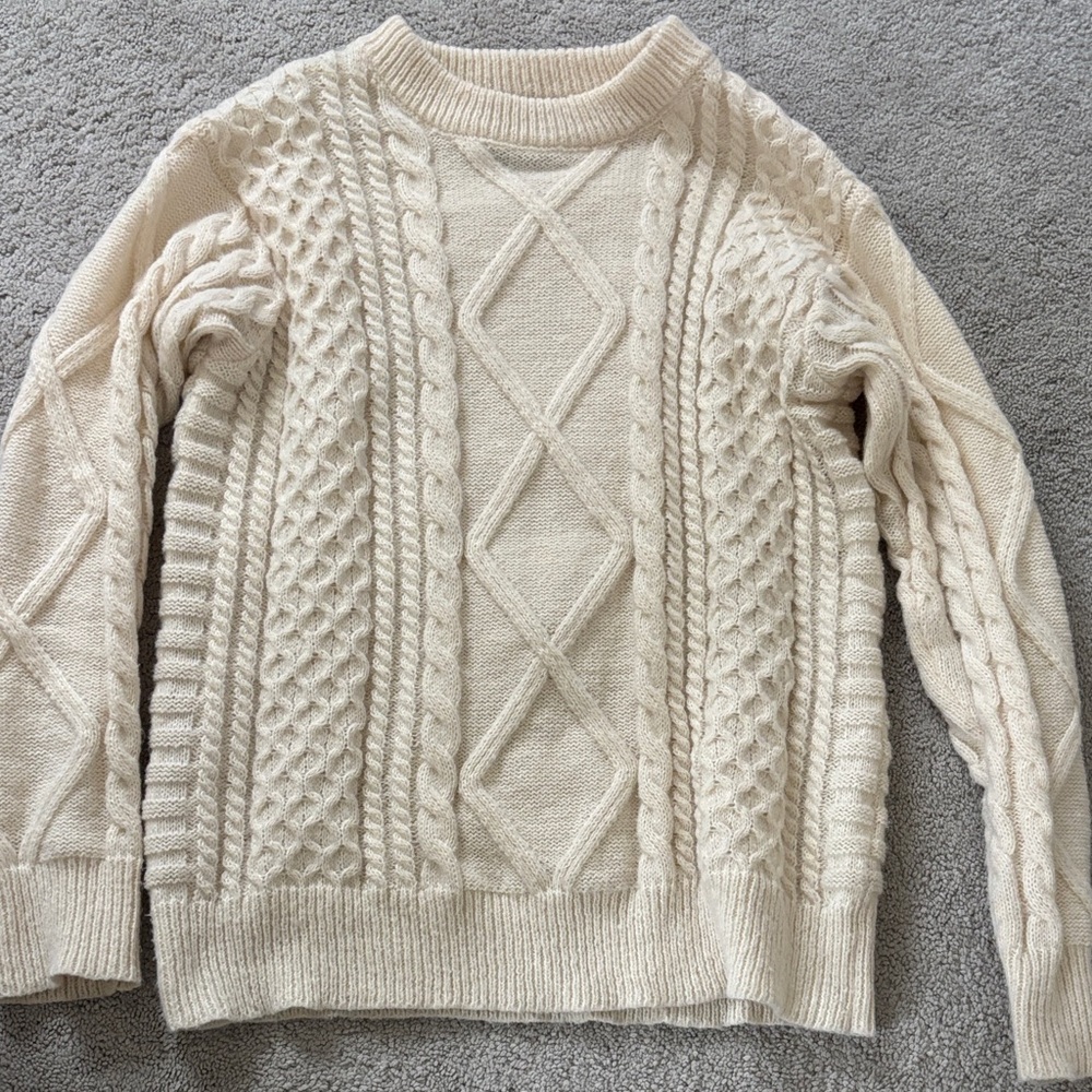 Aelfric Eden Cable Knit Sweater in Cream